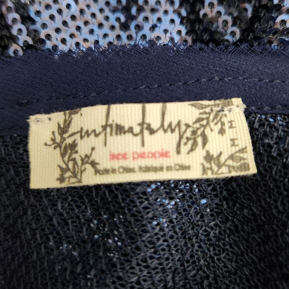 Free People Intimately Time To Shine Sequined Slip Dress Blue Size Medium - Picture 8 of 11